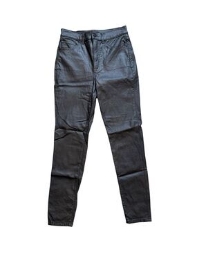 Express Skinny High Rise Dark Gray Coated Jeans Pants Size 4R